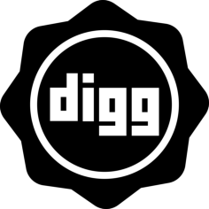 Digg Social Badge Svg Line Art, Free Vectors File